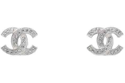 chanel ab7014 b06595 nf116|Chanel Metal and Strass Earrings Crystal Silver .